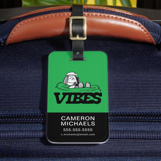 Erdnüsse | Peppermint Patty Vibes Gepäckanhänger (Vorderseite Insitu 2)