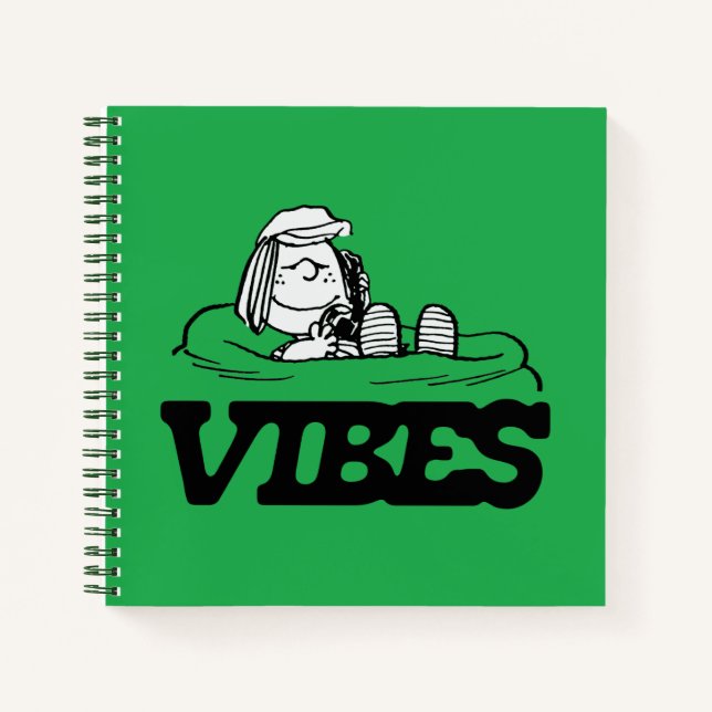 Erdnüsse | Peppermint Patty Vibes Notizbuch (Vorderseite)