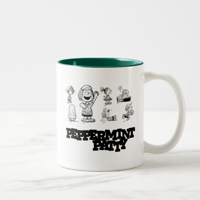 Erdnüsse | Peppermint Patty Zweifarbige Tasse (Rechts)