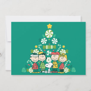 Erdnüsse   Pfefferminz-Weihnachtsbaum Feiertagskarte