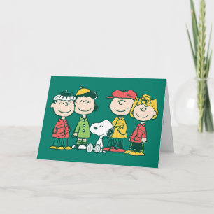 Erdnüsse   Pfefferminz-Weihnachtsbaum Feiertagskarte
