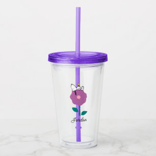 Erdnüsse Pfeifen für Snoopy und Holz-Blume Acryltrinkbecher