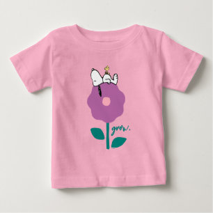 Erdnüsse   Pfeifen für Snoopy und Holz-Blume Baby T-shirt