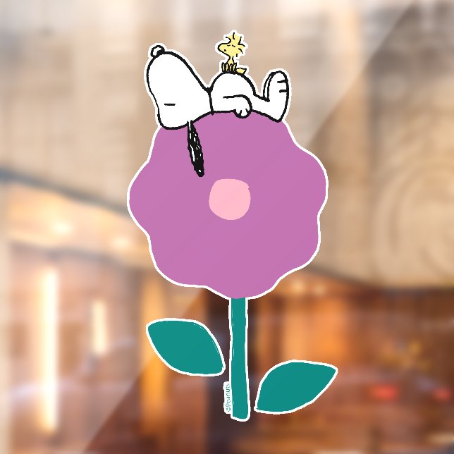 Erdnüsse | Pfeifen für Snoopy und Holz-Blume Fensteraufkleber (Blatt 2)