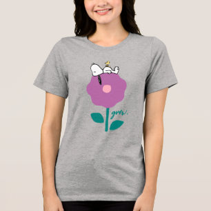 Erdnüsse   Pfeifen für Snoopy und Holz-Blume Tri-Blend Shirt