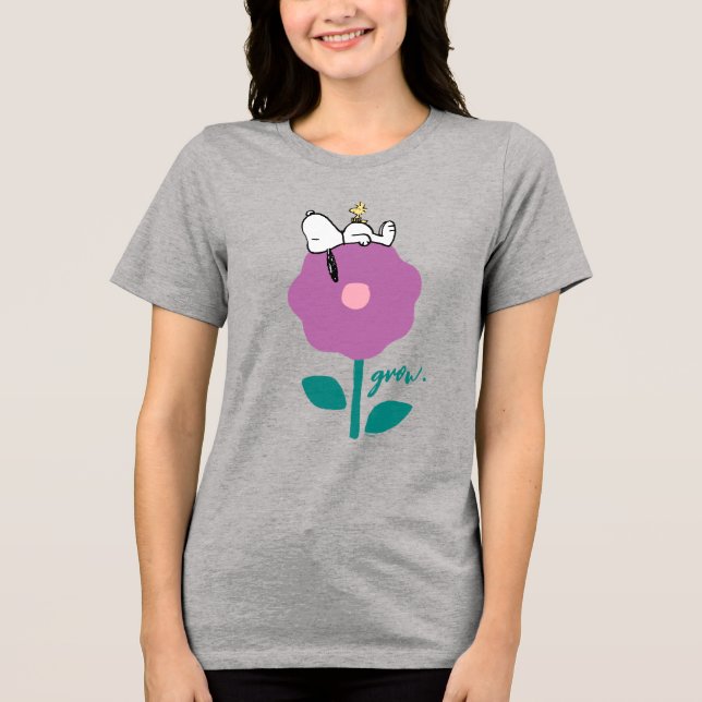 Erdnüsse | Pfeifen für Snoopy und Holz-Blume Tri-Blend Shirt (Vorderseite)