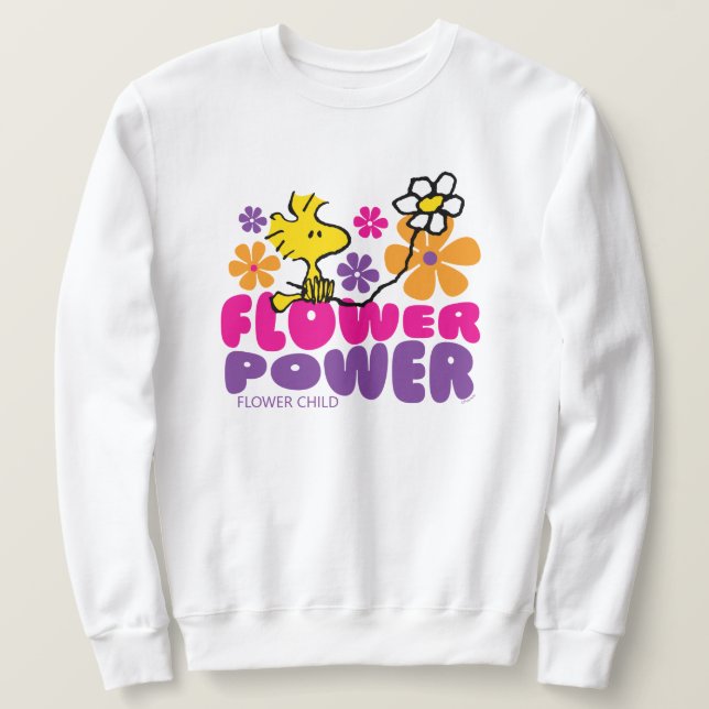 Erdnüsse | Power der Blume Holz Sweatshirt (Design vorne)