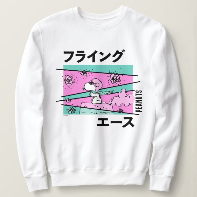 Erdnüsse | Rosa Flying Ace Sweatshirt (Design vorne)