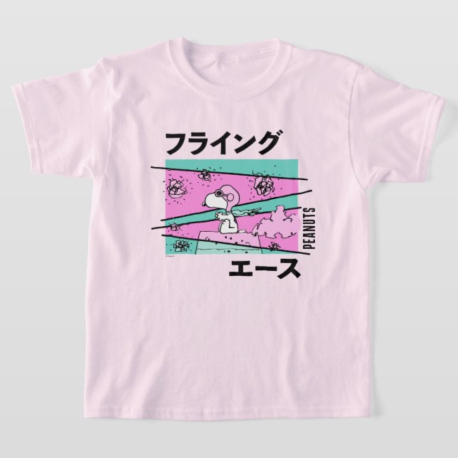 Erdnüsse | Rosa Flying Ace T-Shirt (Ablage )