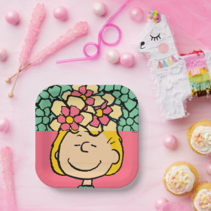 Erdnüsse Sally Half & Halb Blume Pappteller