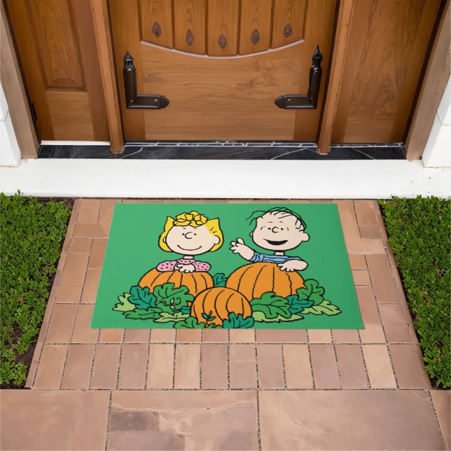 Erdnüsse | Sally & Linus auf dem Pumpkin-Feld Fußmatte (Außenbereich)