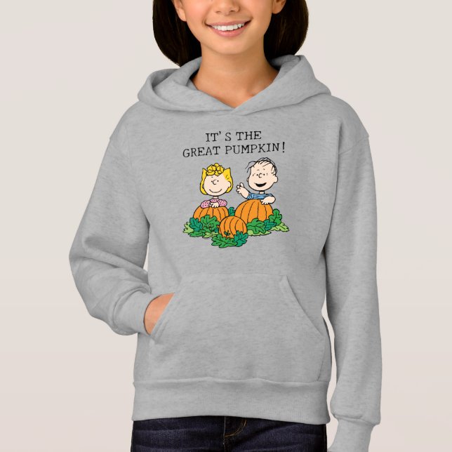 Erdnüsse | Sally & Linus auf dem Pumpkin-Feld Hoodie (Vorderseite)