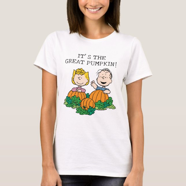 Erdnüsse | Sally & Linus auf dem Pumpkin-Feld T-Shirt (Vorderseite)