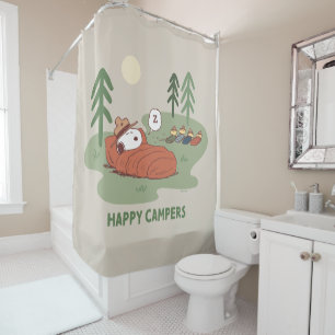Erdnüsse Schlafanzüge für Snoopy und Holz Duschvorhang
