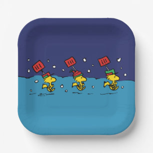 Erdnüsse Schneeschuh-Team für Wälder Pappteller