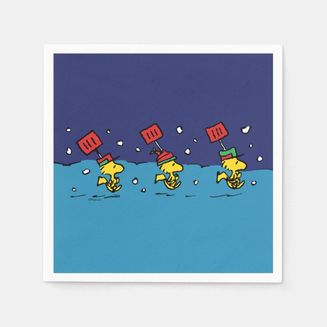 Erdnüsse | Schneeschuh-Team für Wälder Serviette (Vorderseite)