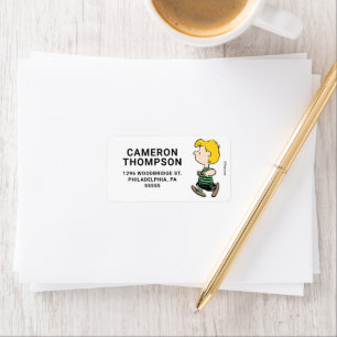 Erdnüsse   Schroeder weg vom Piano Adressaufkleber