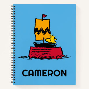 Erdnüsse   Seeschiff aus Holz Notizbuch