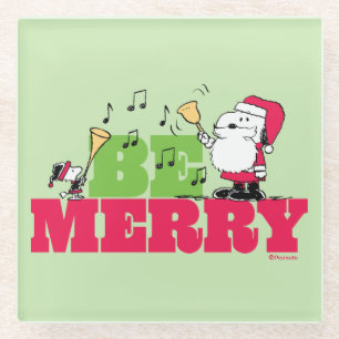 Erdnüsse   Sei frohe Weihnachten Glasuntersetzer