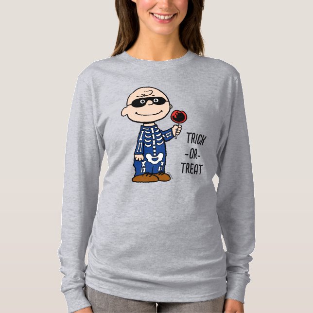 Erdnüsse | Skeleton Charlie Brown T-Shirt (Vorderseite)