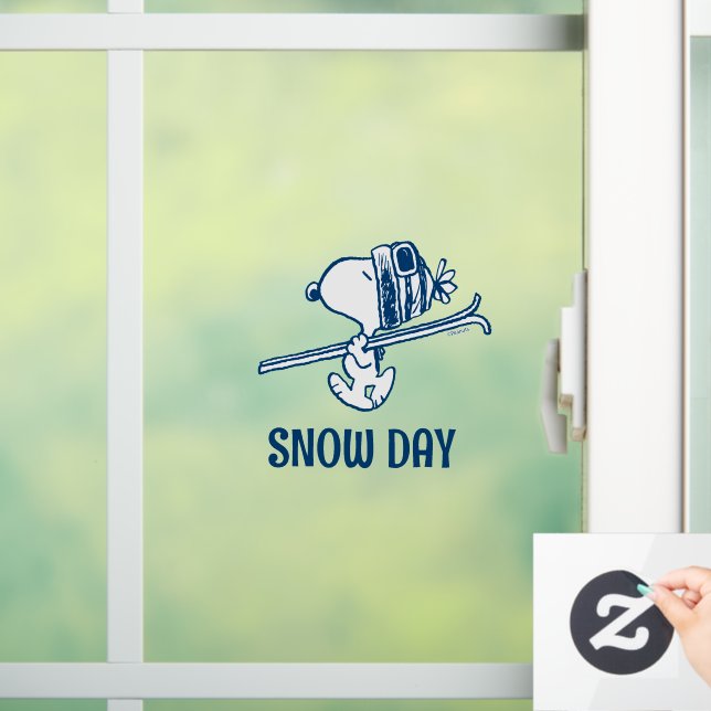 Erdnüsse | Skitour Snoopy Fensteraufkleber (Zuhause)