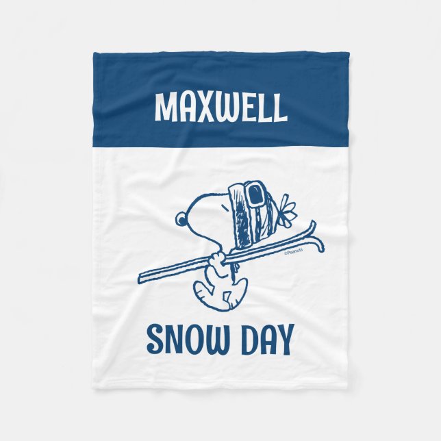 Erdnüsse | Skitour Snoopy Fleecedecke (Vorderseite)