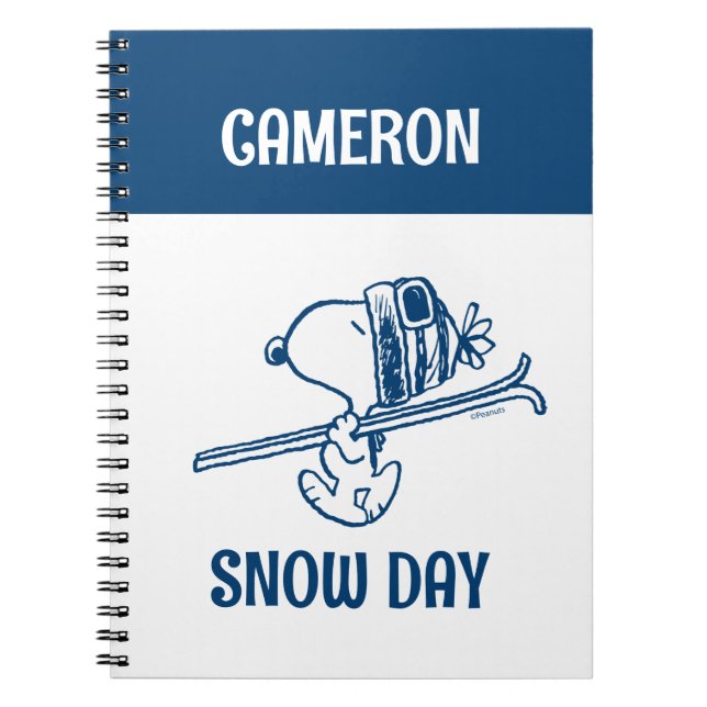 Erdnüsse | Skitour Snoopy Notizblock (Vorderseite)