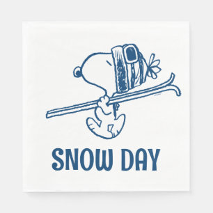 Erdnüsse Skitour Snoopy Serviette