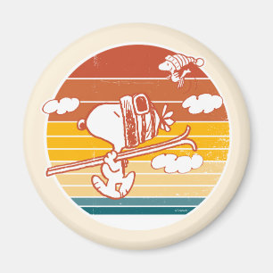 Erdnüsse   Skitour Snoopy & Woodstock Magnet