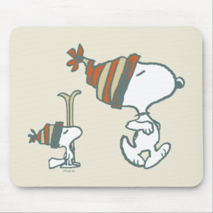 Erdnüsse   Skitour Snoopy & Woodstock Mousepad