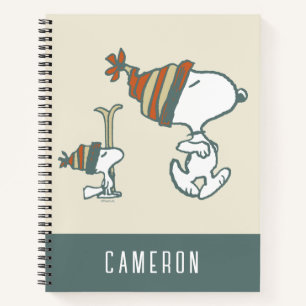 Erdnüsse   Skitour Snoopy & Woodstock Notizbuch