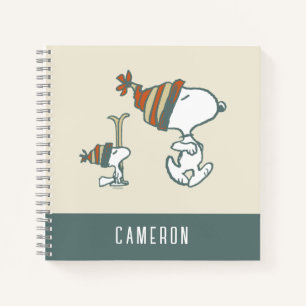 Erdnüsse   Skitour Snoopy & Woodstock Notizbuch