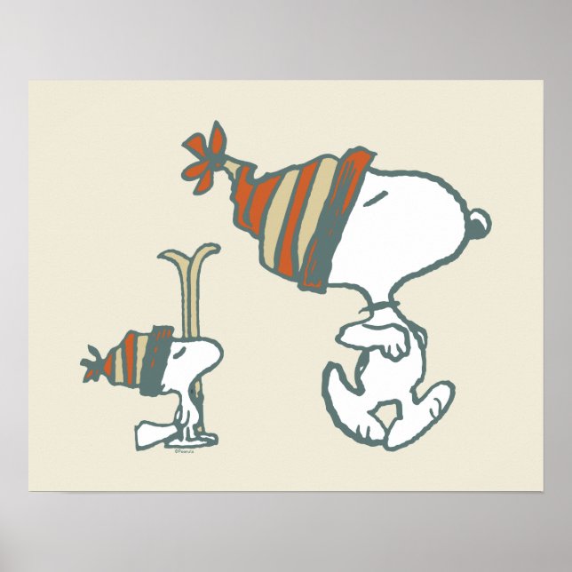 Erdnüsse | Skitour Snoopy & Woodstock Poster (Vorne)