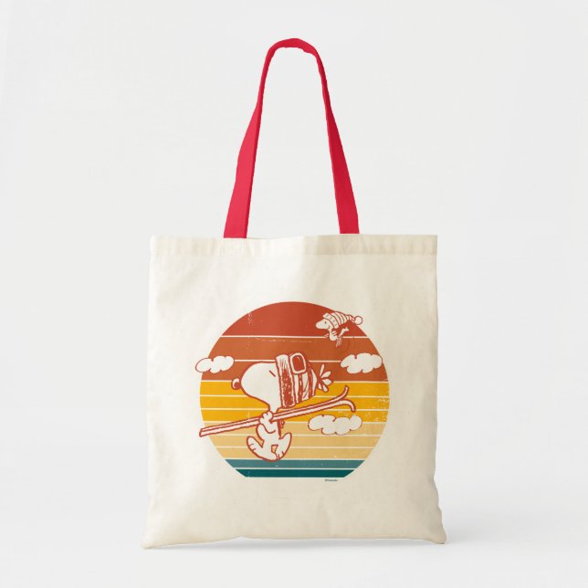 Erdnüsse | Skitour Snoopy & Woodstock Tragetasche (Vorne)