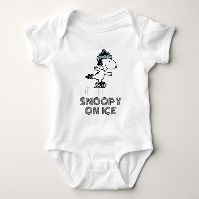 Erdnüsse | Snoopie bei Eis Baby Strampler (Vorderseite)