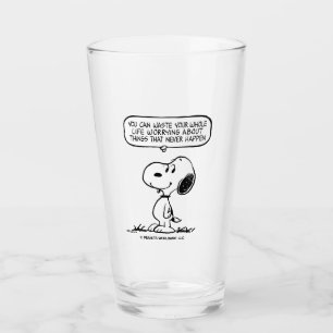 Erdnüsse Snoopie, die man nicht das ganze Leben Glas