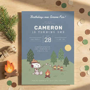 Erdnüsse - Snoopie Geburtstags sind mehr Spaß Einladung