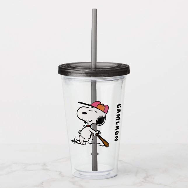 Erdnüsse | Snoopie im Bat Acryltrinkbecher (Vorderseite)