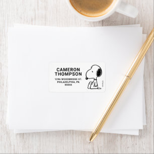 Erdnüsse   Snoopie nach unten Adressaufkleber