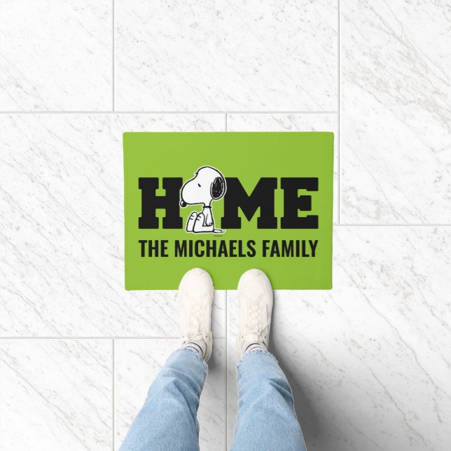 Erdnüsse | Snoopie nach unten Fußmatte (Indoor)