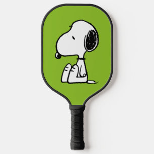 Erdnüsse   Snoopie nach unten Pickleball Schläger