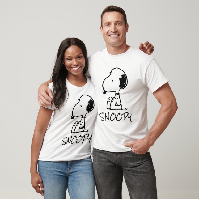 Erdnüsse | Snoopie nach unten T-Shirt (Unisex)