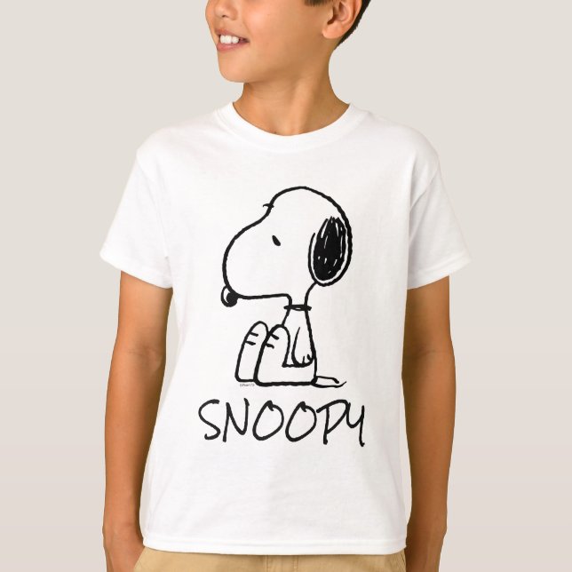 Erdnüsse | Snoopie nach unten T-Shirt (Vorderseite)