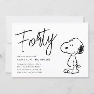 Erdnüsse Snoopy - 40. Geburtstag Einladung