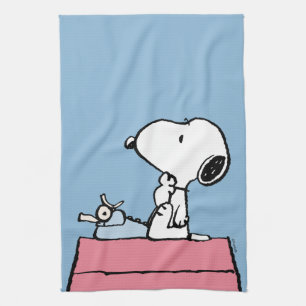 Erdnüsse   Snoopy an der Schreibmaschine Geschirrtuch