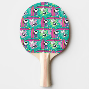 Erdnüsse Snoopy Aquamarin Surfmuster Tischtennis Schläger
