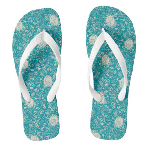 Erdnüsse   Snoopy Aquamarin tropisches Strandmuste Flip Flops