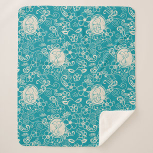 Erdnüsse Snoopy Aquamarin tropisches Strandmuste Sherpadecke