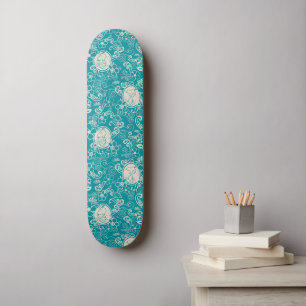 Erdnüsse   Snoopy Aquamarin tropisches Strandmuste Skateboard