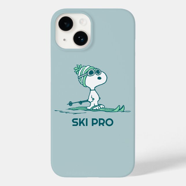 Erdnüsse | Snoopy auf Skis Case-Mate iPhone Hülle (Rückseite)